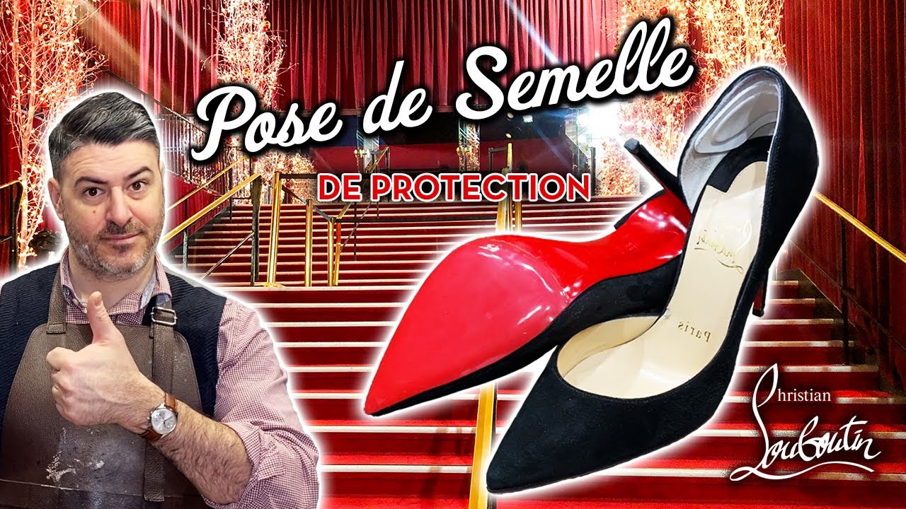 Pose de Semelle Rouge sur escarpins Louboutin / Installation of Red Sole on Louboutin pumps