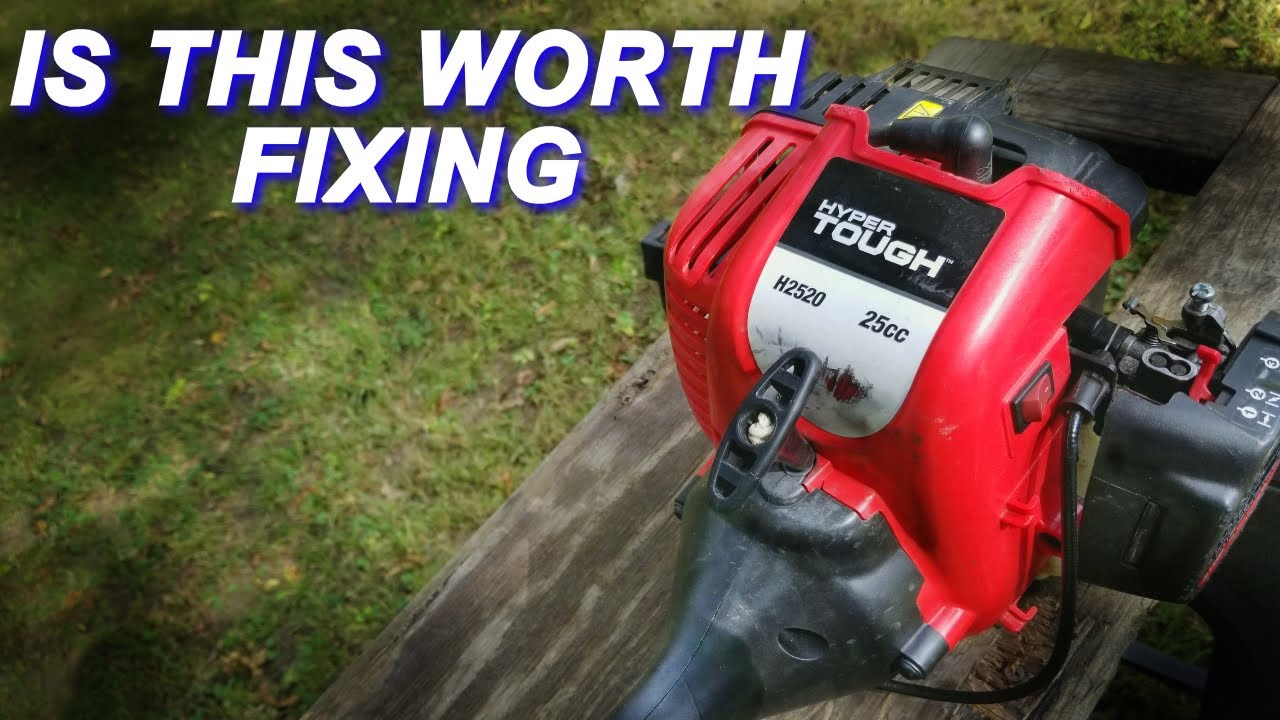 Fixing a Hyper tough trimmer I found on the side of a busy road.