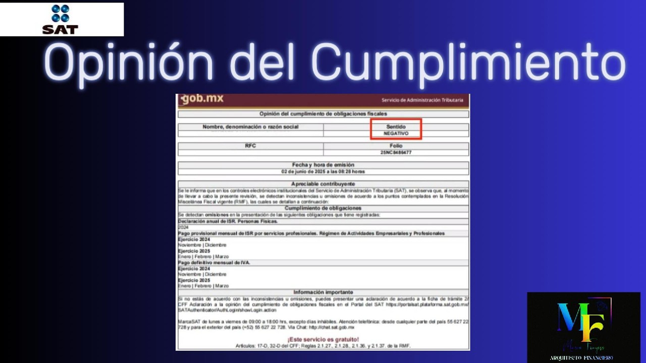 COMO SACAR TU OPINIÓN DE CUMPLIMIENTO EN LA PÁGINA DEL SAT