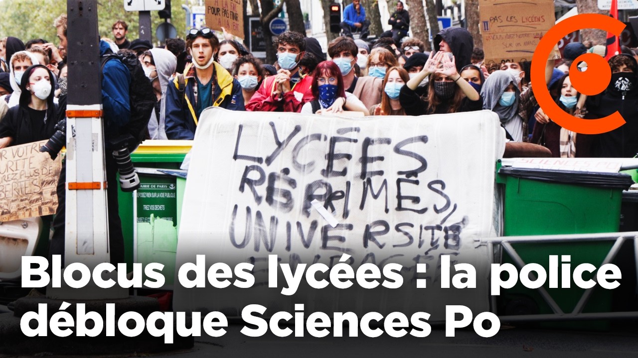 Sciences Po : blocus et barricade d&eacute;log&eacute;s par la police &agrave; Paris sous tension - Lyc&eacute;ens Acte 4