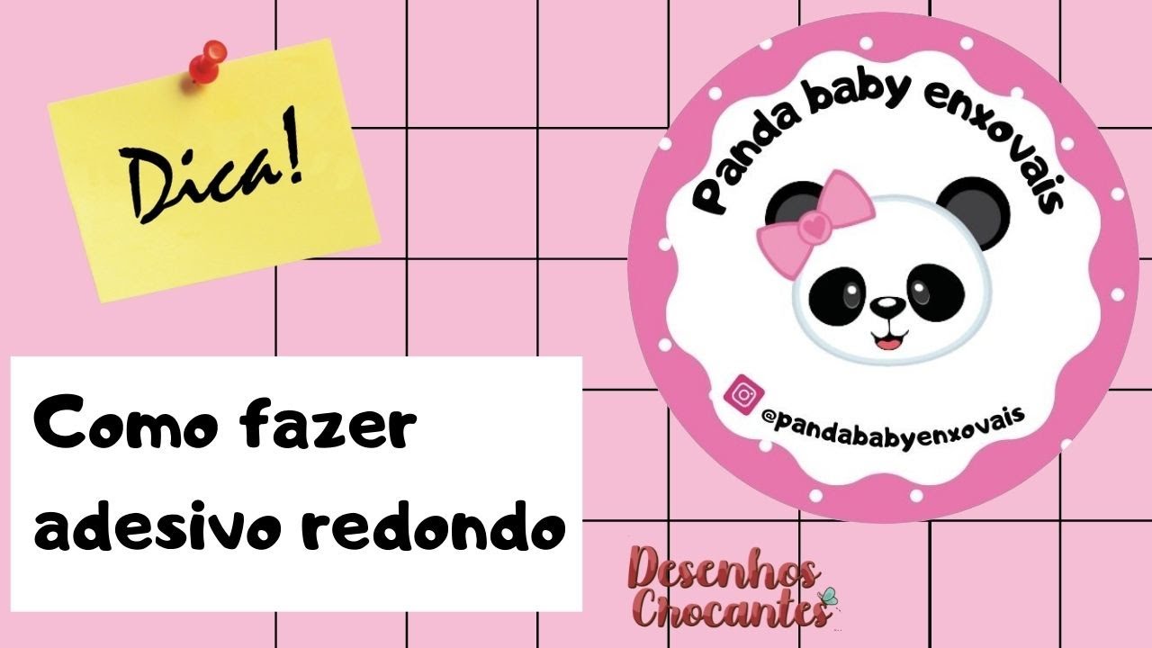 Como fazer adesivo redondo no Canva (Desenhos Crocantes)