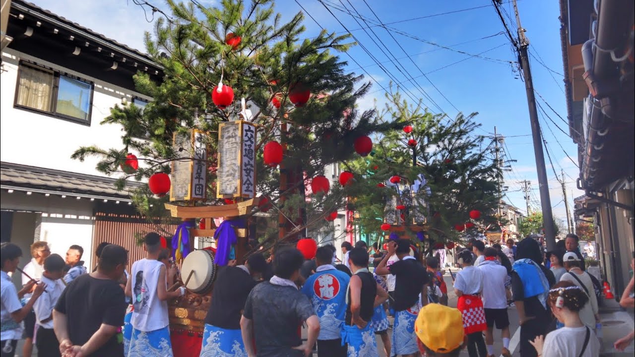 令和7年   富山県氷見市  氷見祇園祭  本祭 【北六町】  太鼓台・神輿 巡行  