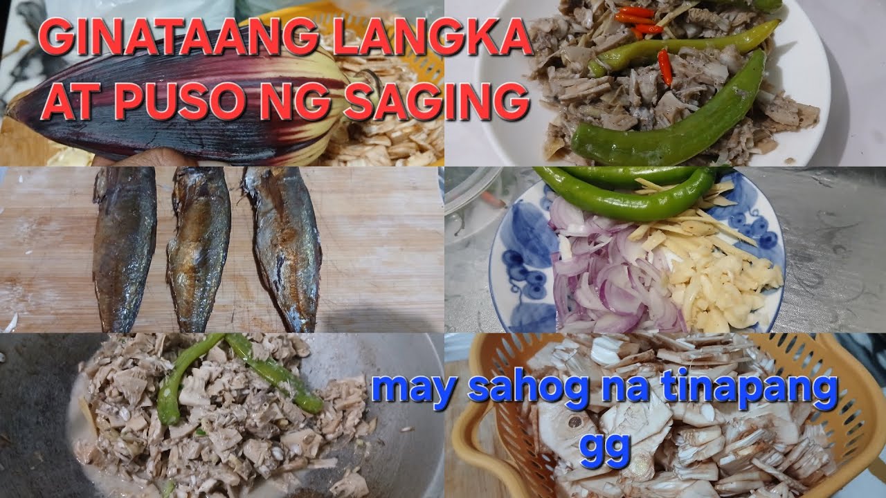NAGLUTO AKO NG GINATAANG LANG AT PUSO NG SAGING MAY SAHOG NA GG #VIRAL #TRENDING #ginataanglangka 