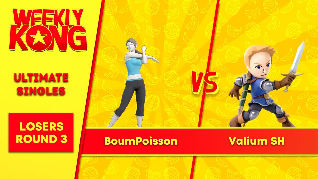 KONG#8 - Losers Round 3 - BoumPoisson (Wii Fit Trainer) VS Valium SH (Mii Swordfighter)