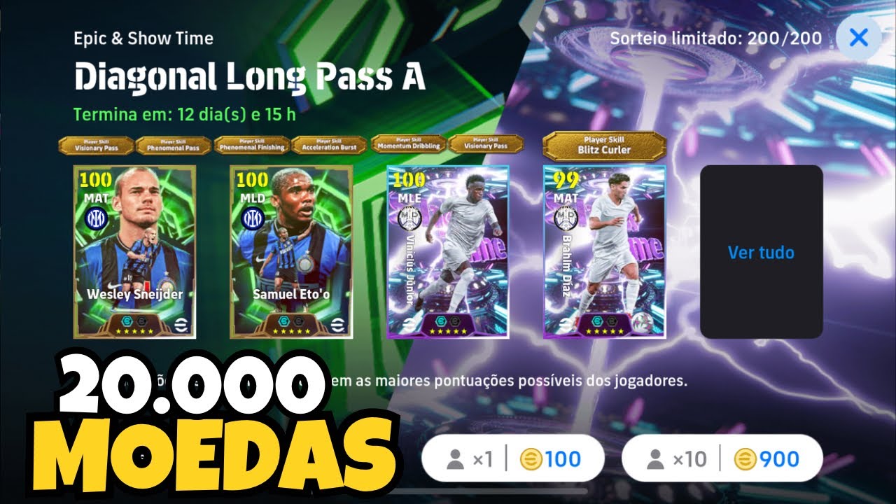 MEGA PACK OPENING NA BOX DE ÉPICOS SHOW TIMES NO EFOOTBALL MOBILE 