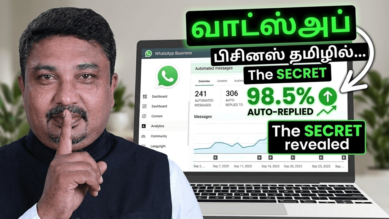 The SECRET to Automating Your WhatsApp Business Replies Revealed | Leads Logesh in Tamil