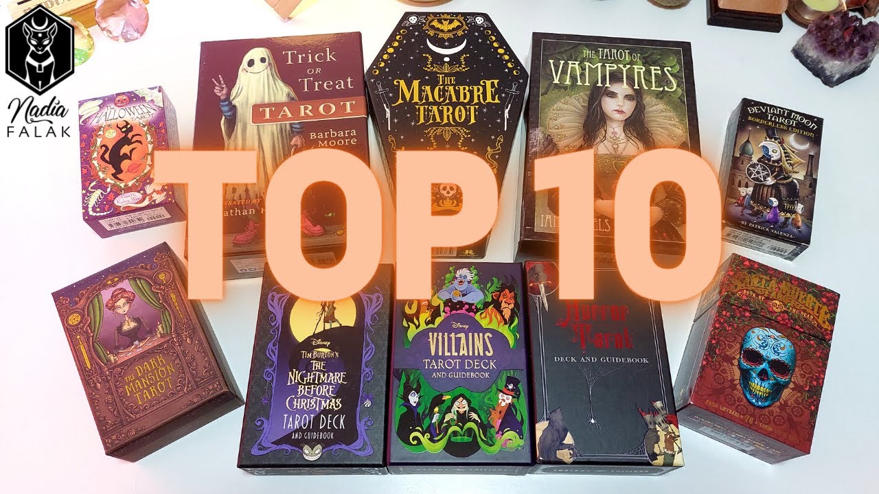 TOP 10 🎃 MAZOS DE TAROT PARA USAR EN HALLOWEEN 👻 Nadia Falak
