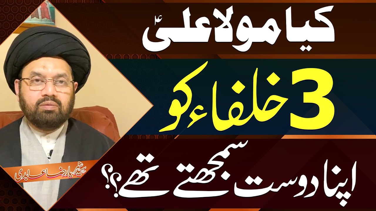 Maula Ali (a.s) Khulafa Ko Kaya Samajhty Thy..!! | Maulana Syed Shahryar Raza Abidi | 4K