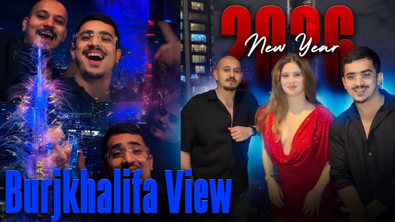 Sapne bade ho toh celebration bhi grand hona chahiye✨Happy New Year 2026 🇦🇪Burj Khalifa fireworks 🎆 