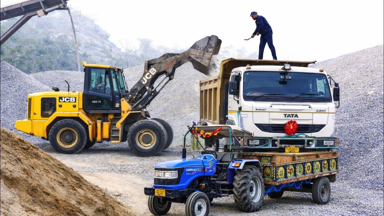 Tractor jcb jabardast working