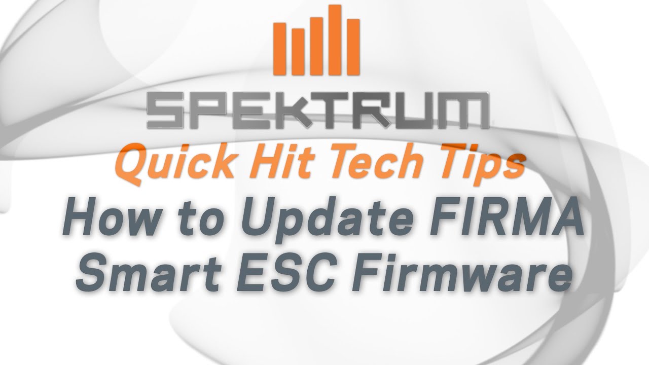Spektrum Quick Hit Tech Tip - How to Update Firma Smart ESC Firmware