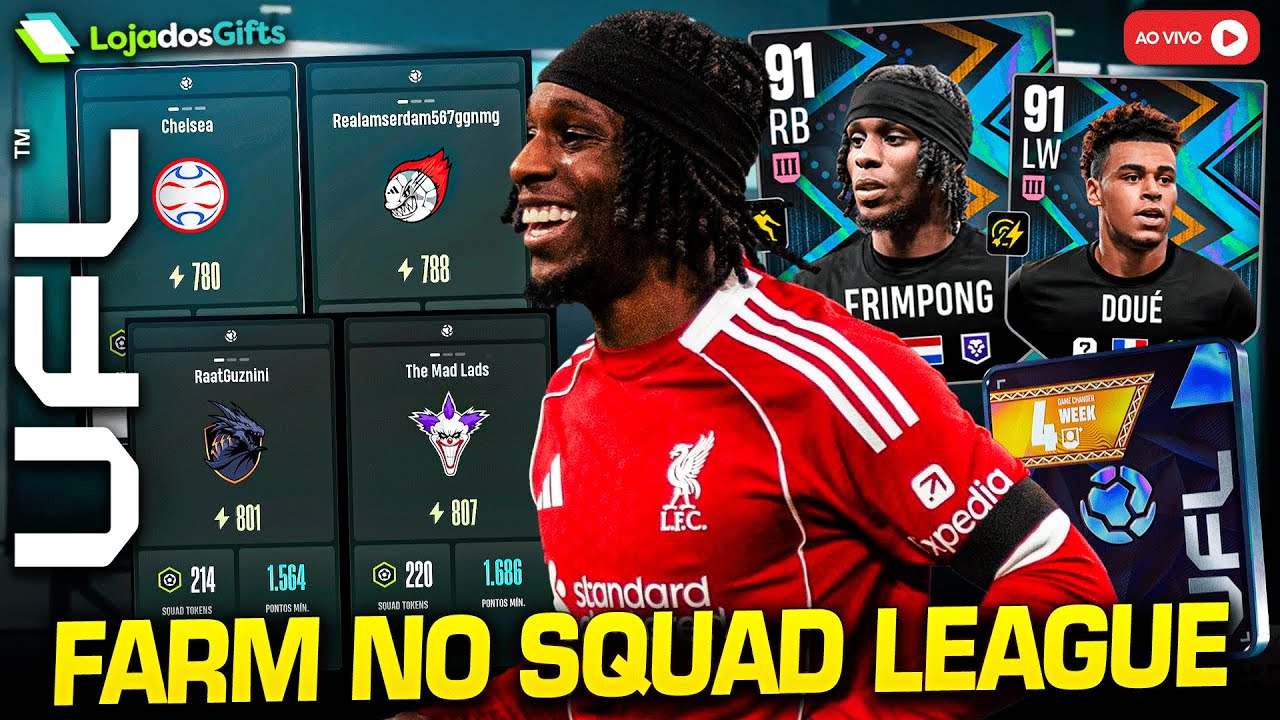 UFL | FARMANDO no SQUAD LEAGUE em busca do FRIMPONG e DOUÉ pro JOAIMA FC e TIMED FC! (AO VIVO)