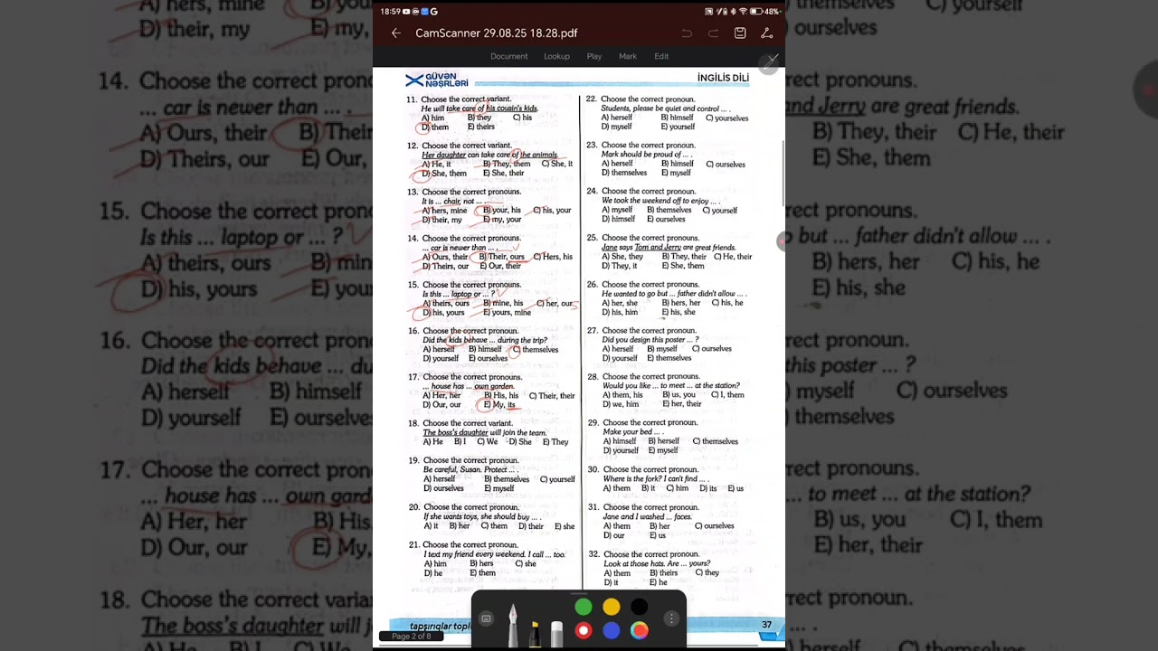 Güvən Pronoun 1-55 izah 