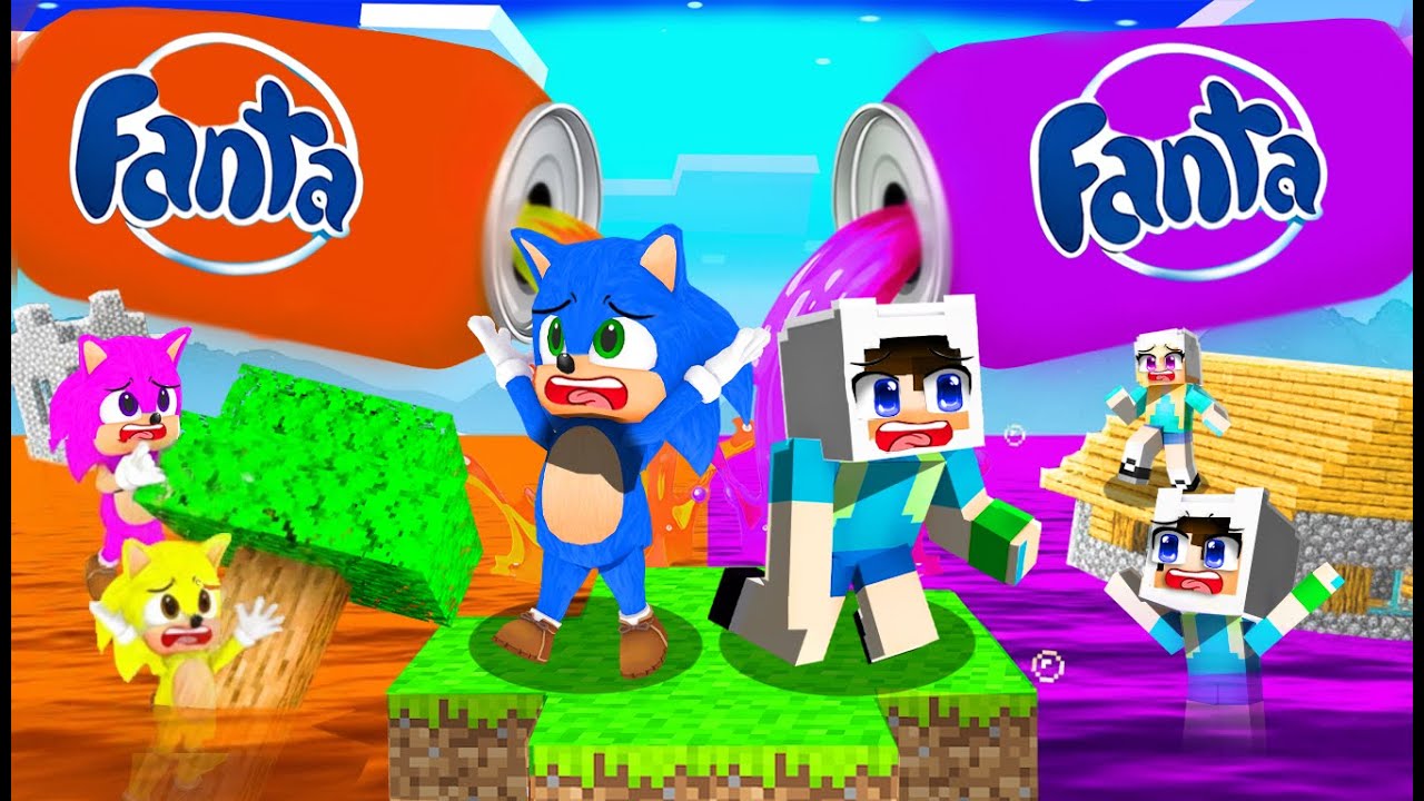 ENES VE BEBEK SONİC AİLESİ FANTA TSUNAMİSİNDE HAYATTA KALMA SAVAŞI 😱 Minecraft