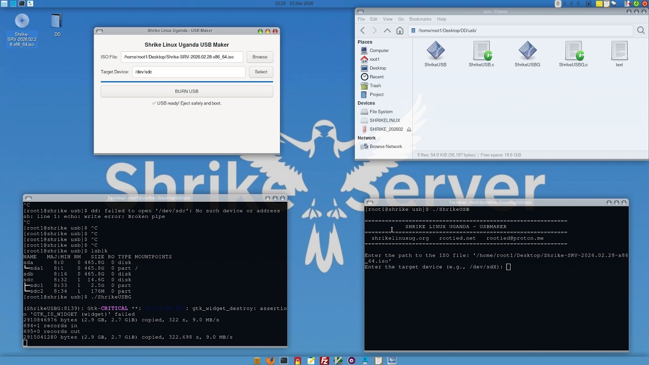 ShrikeUSB [CLI] And ShrikeUSBG [GTK], USBMAKERS USB Bootable Drive Makers