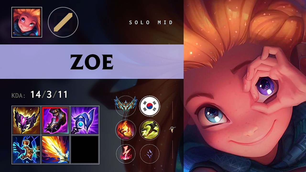 Zoe Mid vs Sion - KR Challenger Patch 26.13