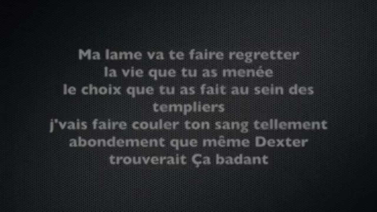 ASSASSIN DES TEMPLIERS (Norman ft Squeezie) LYRICS