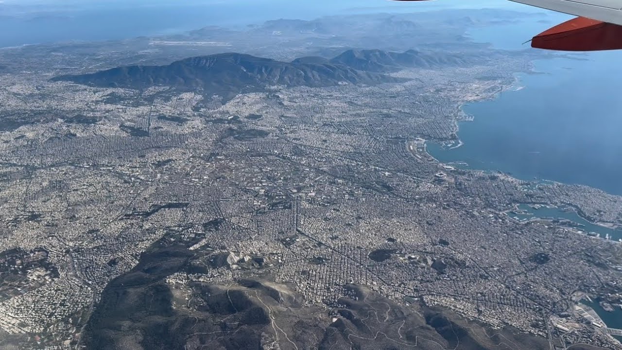 Stunning Landing in Athens 🇬🇷 | EasyJet A320 from London Gatwick (U26405) – Full Aerial Views