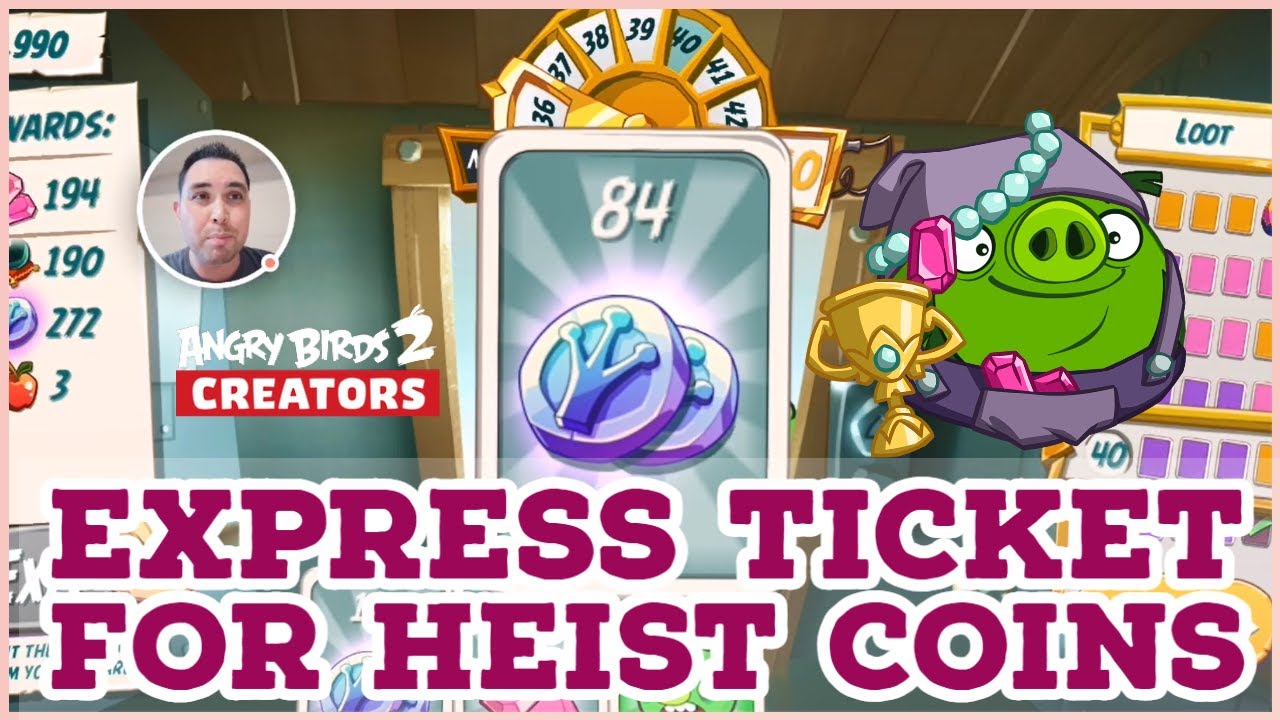 Express Ticket Run for Heist Coins! Angry Birds 2