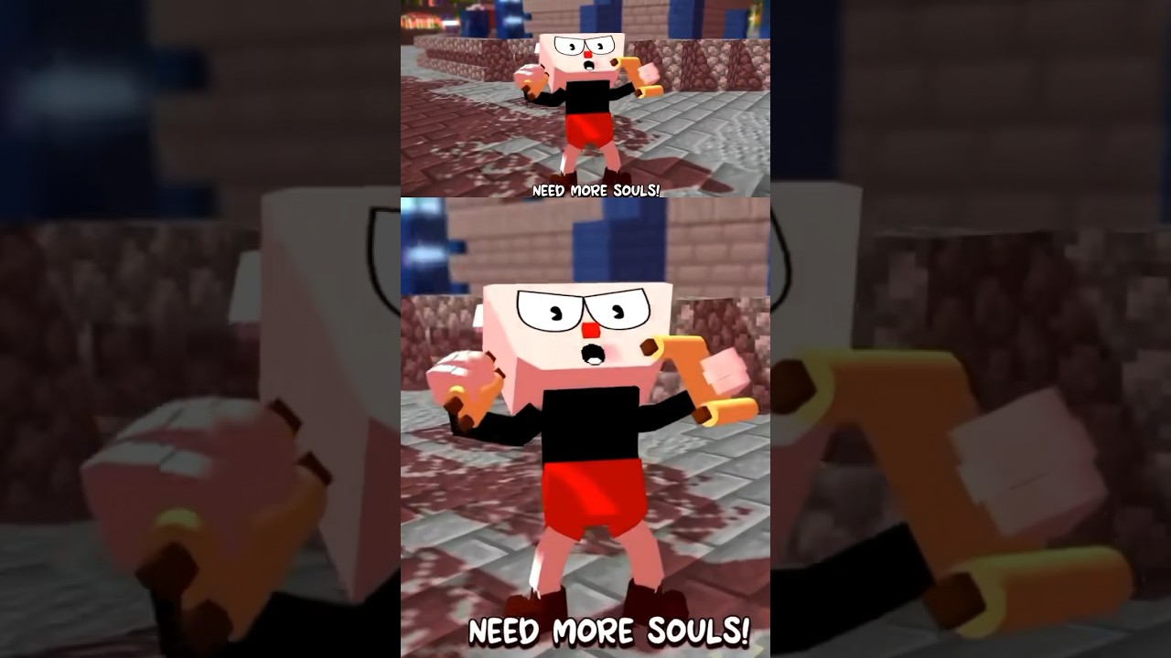 Cuphead Collecting souls in MINECRAFT
