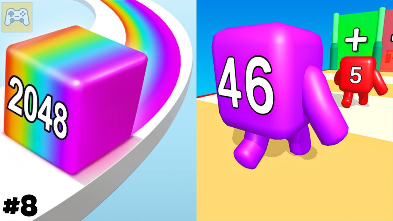Jelly Run 2048 vs Level Up Numbers ✦ ASMR Gameplay Android iOS • 2048 Number Merge Race Games (8)