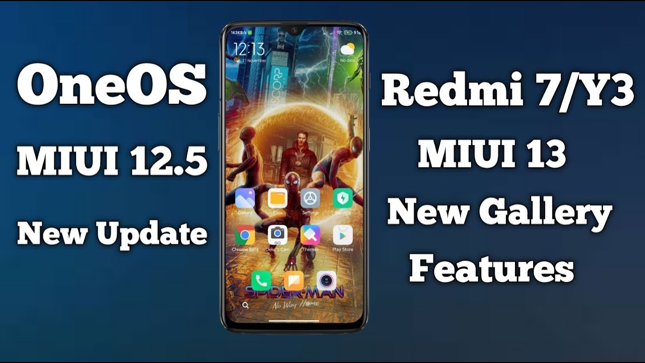OneOS Miui 12.5 New Update For Redmi 7/Y3|Miui 13 Gallery feature|Oneos Full Review And Installation