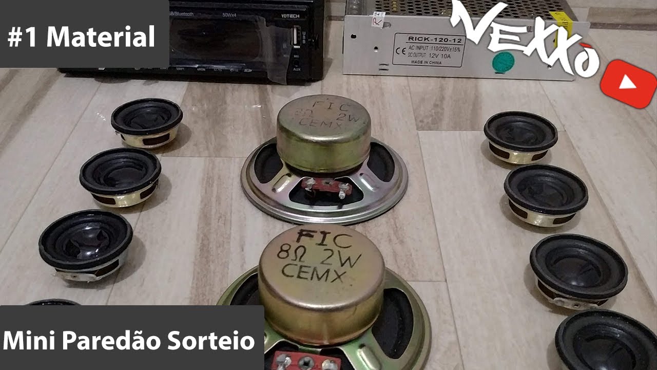 Mini Paredão Sorteio #1 Materiais