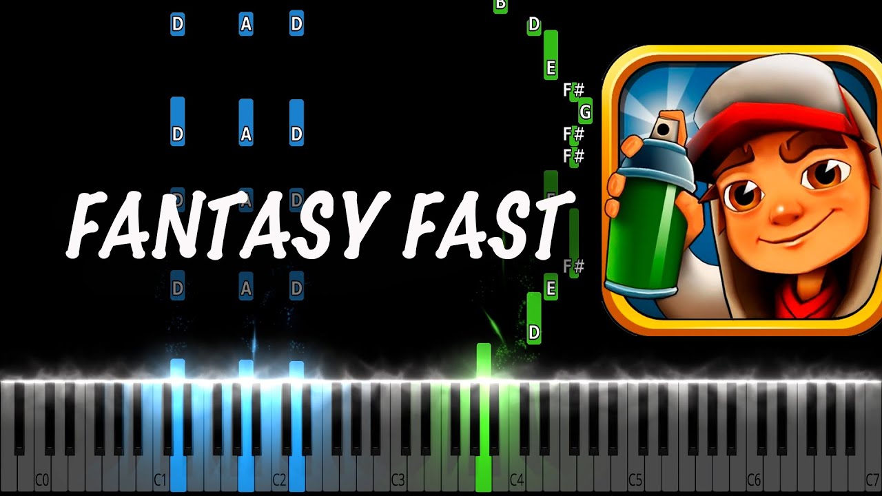 Fantasy Fest from Subway Surfers Piano Tutorial