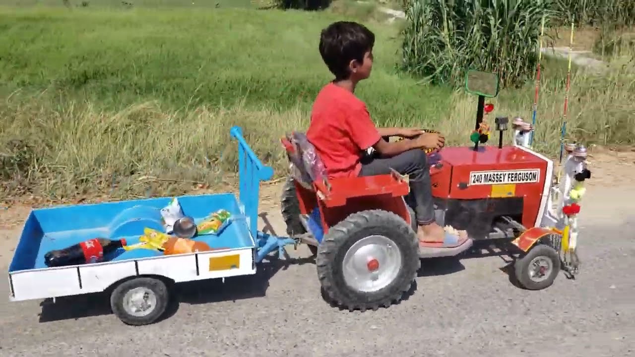 Mini Tractor MF 240 || Adam ji tractor || Mini Eicher tractor New funny video 2022