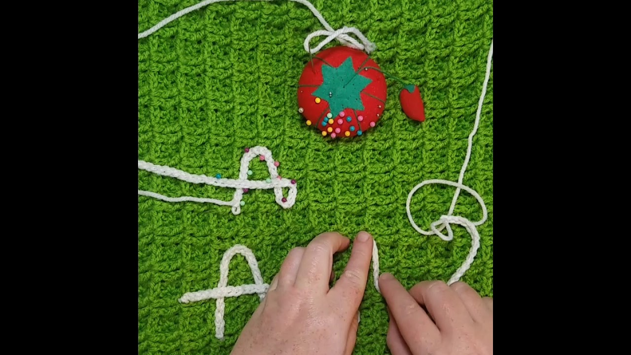 (crochet) How to crochet letters - easy method to add lettering to crochet and knit work