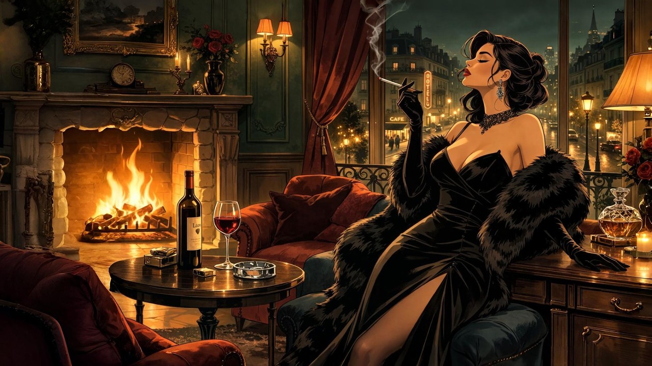 🎷1950s Winter Jazz Classics❄️ |🕯️ Cozy Vintage Night Ambience🌙