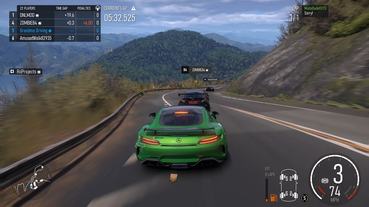 Otani's Mercedes AMG GTR Without the Skill Issues in Fujimi Kaido (Forza Motorsport)