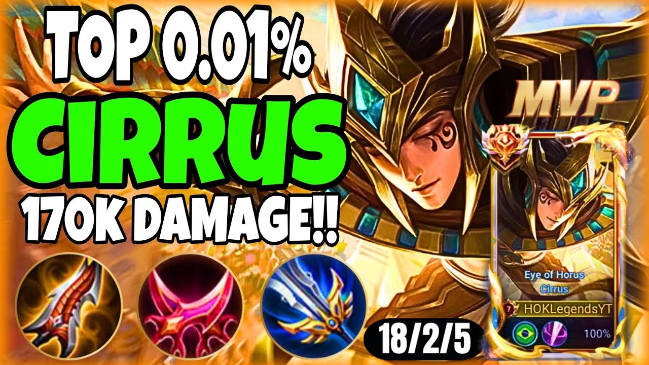 CIRRUS HONOR OF KINGS - OFF META CRIT BUILD | HOK CIRRUS RANK EPIC