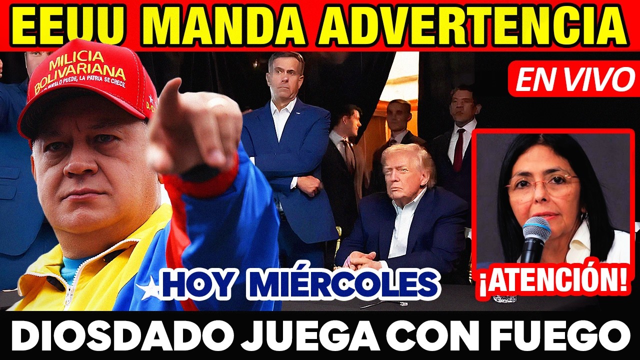 ÚLTIMO 🚨 MALA JUGADA DE DIOSDADO 🔴 EEUU LANZA ADVERTENCIA A CABELLO POR MOVIMIENTOS POLÍTICOS