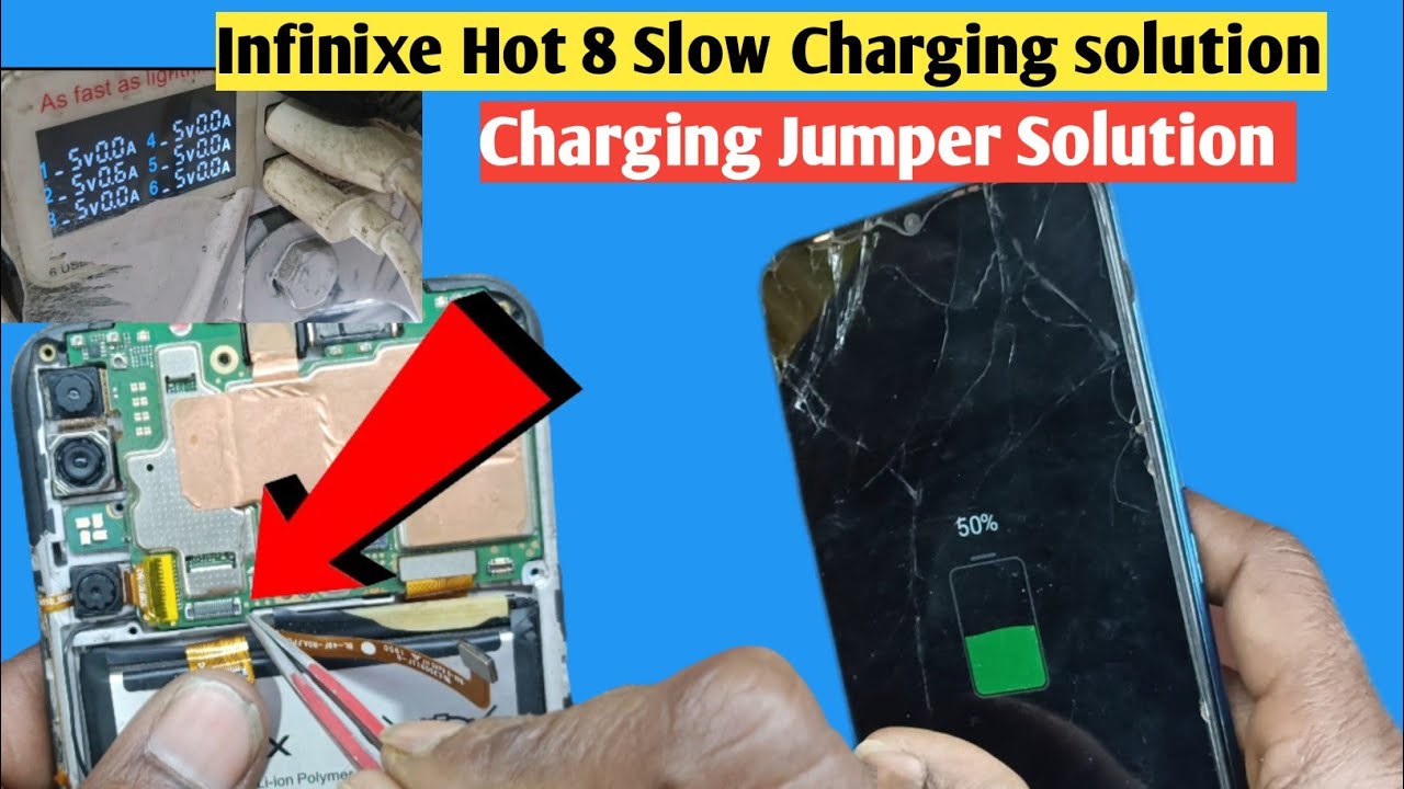 Infinix hot 8 slow charging problem solution : infinix hot 8 charging problem fix #gt961