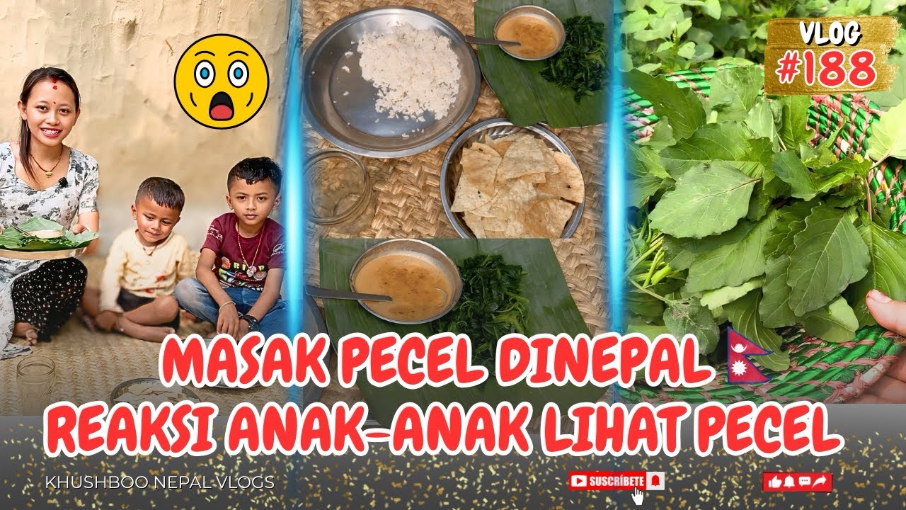 #vlog188 Petik Bayam di Kebun Sendiri 🌿 Masak Pecel & Makan Bersama Anak | Kehidupan Di Nepal 🇳🇵