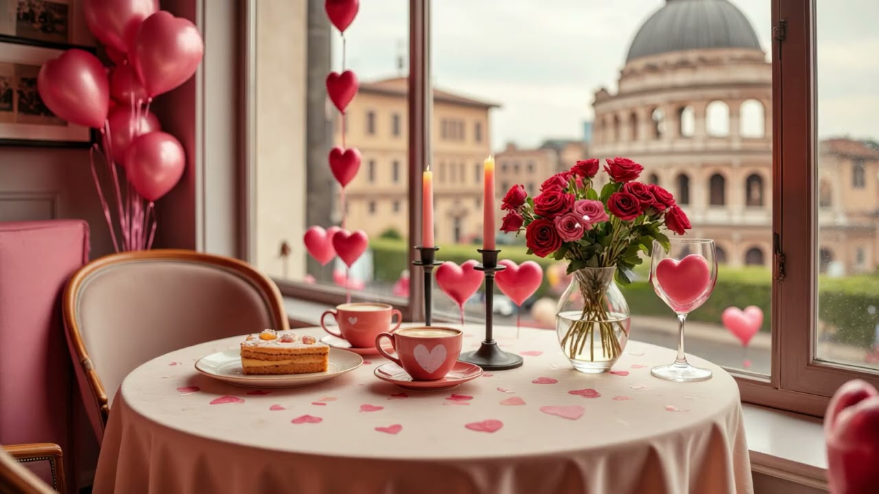 Gentle Valentine Morning Jazz ☕ Relaxing Bossa Nova Coffee Music for Calm Work Focus