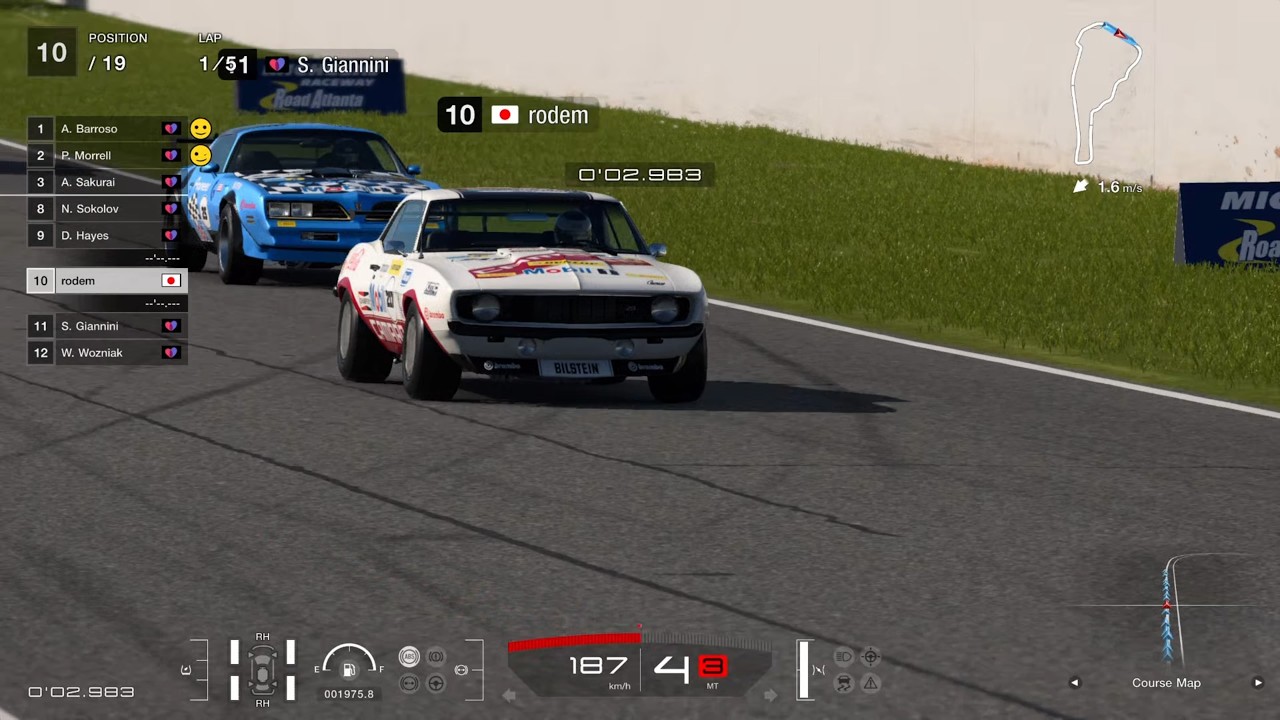 GT7 激遅太郎はシボレーカマロ2号機で遊ぶ。ミシュランレースウェイロードアトランタ - 2026_2_17