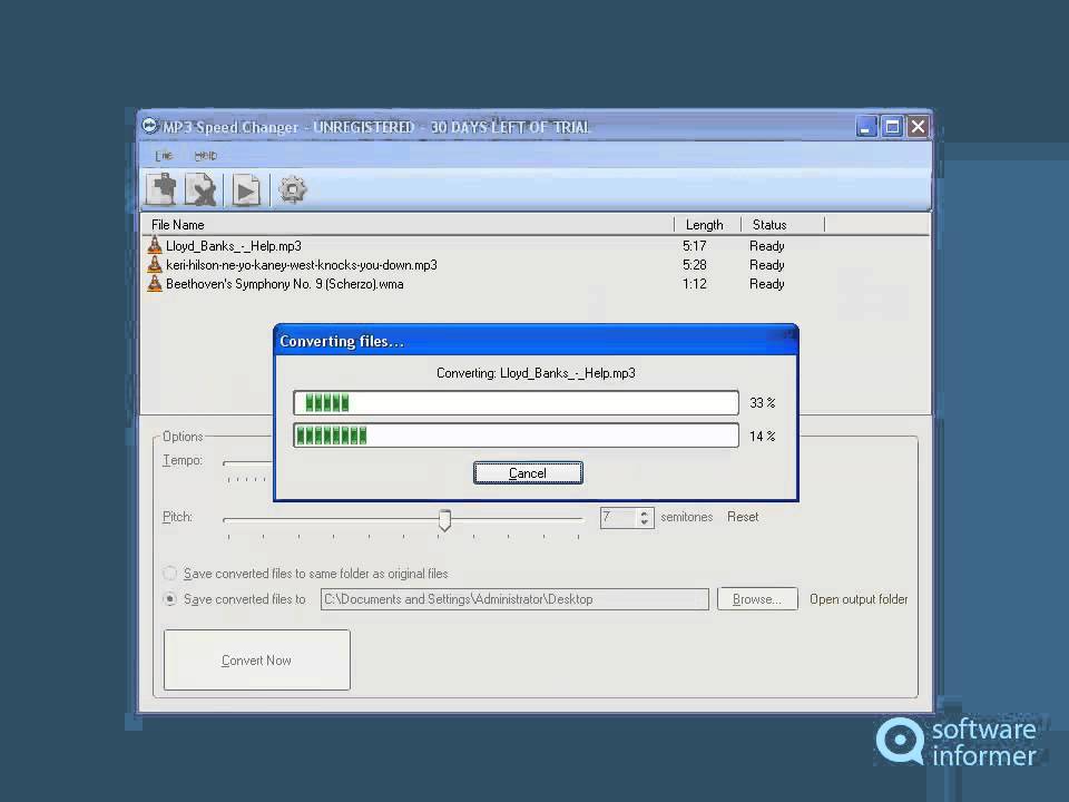 How to use MP3 Speed Changer