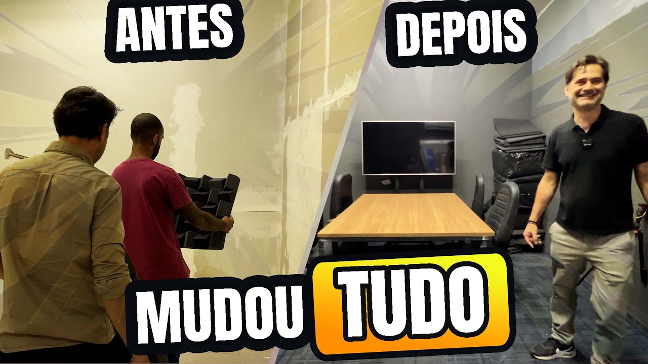 A SALA MUDOU COMPLETAMENTE! Pintura, Carpete e Novos Equipamentos