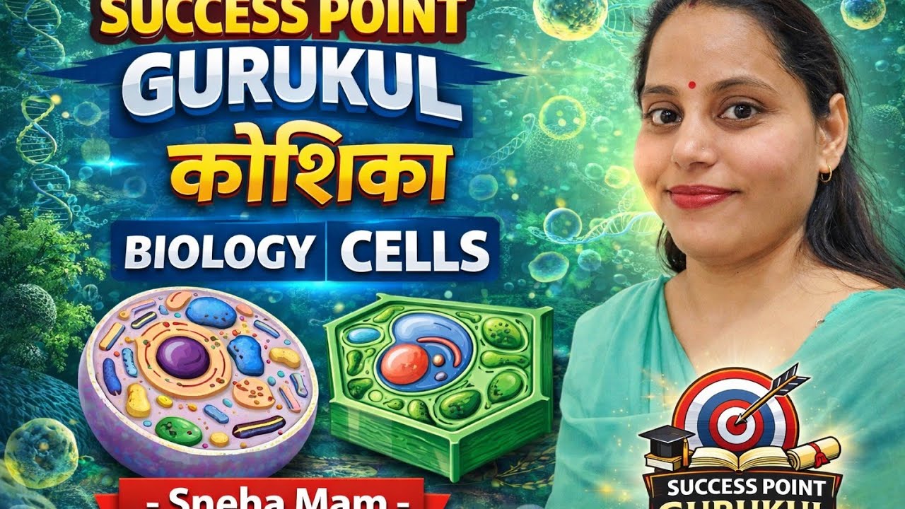  Sneha Mam द्वारा जीवविज्ञान का महत्वपूर्ण अध्याय “कोशिका (Cells)” सरल भाषा में समझाया गया है।
