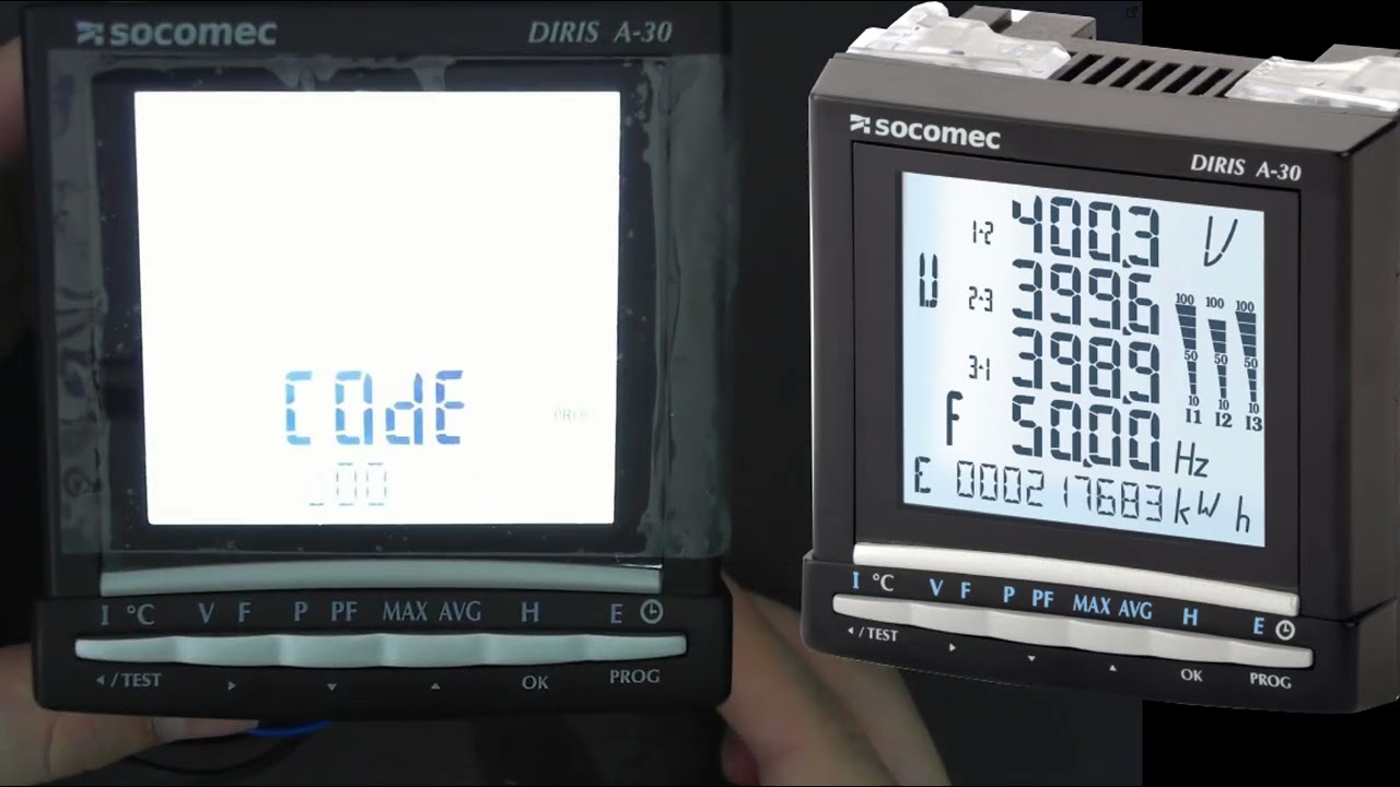 การตั้งค่าพอร์ตสื่อสาร RS485 ของ Socomec Diris A-30 (Comm setting)