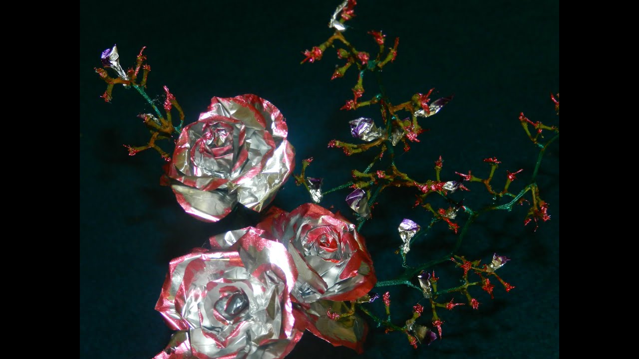 Aluminum foil roses - Beautiful Home Decor