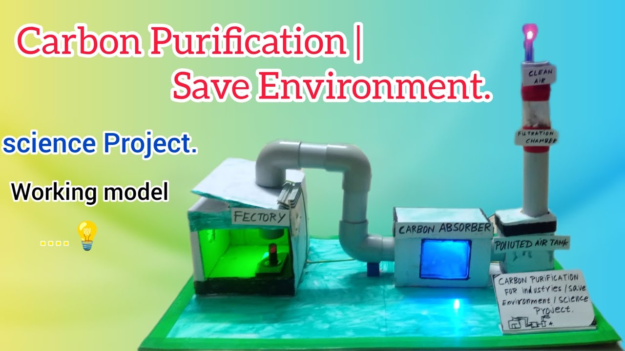 Carbon Purification for industries | Save environment / science Project \\ working model  _🏭.
