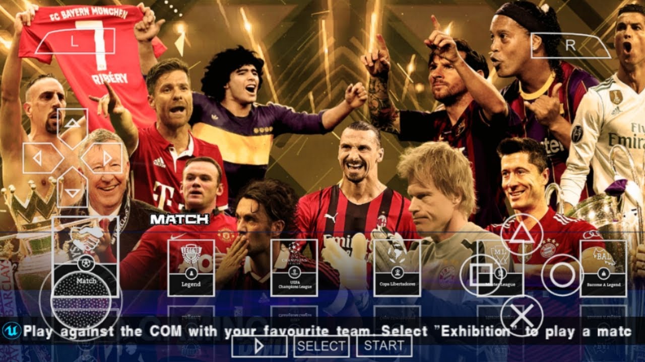 PES LEGENDS PPSSPP СПЕЦИАЛЬНОЕ ИЗДАНИЕ, ПОЛНОЕ ЛЕГЕНДАРНЫХ ИГРОКОВ ВО ВСЕХ КЛУБАХ, РЕАЛЬНЫЕ ЛИЦА,...