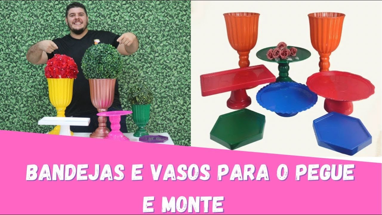 Quais são as MELHORES Bandejas e Vasos para o PEGUE e MONTE? Assista e Descubra!