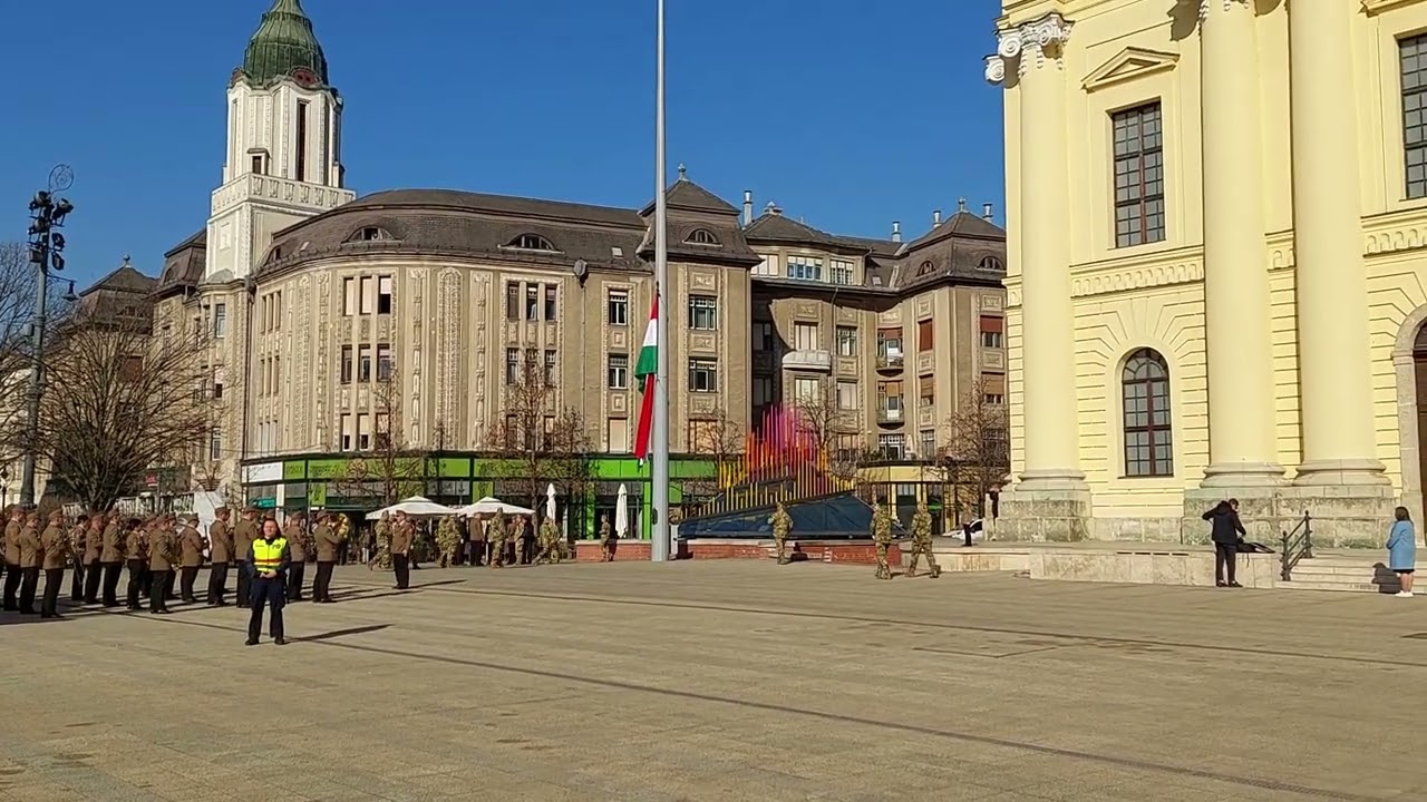 Debrecen, Kossuth tér.  2026.03.15. Full HD-video