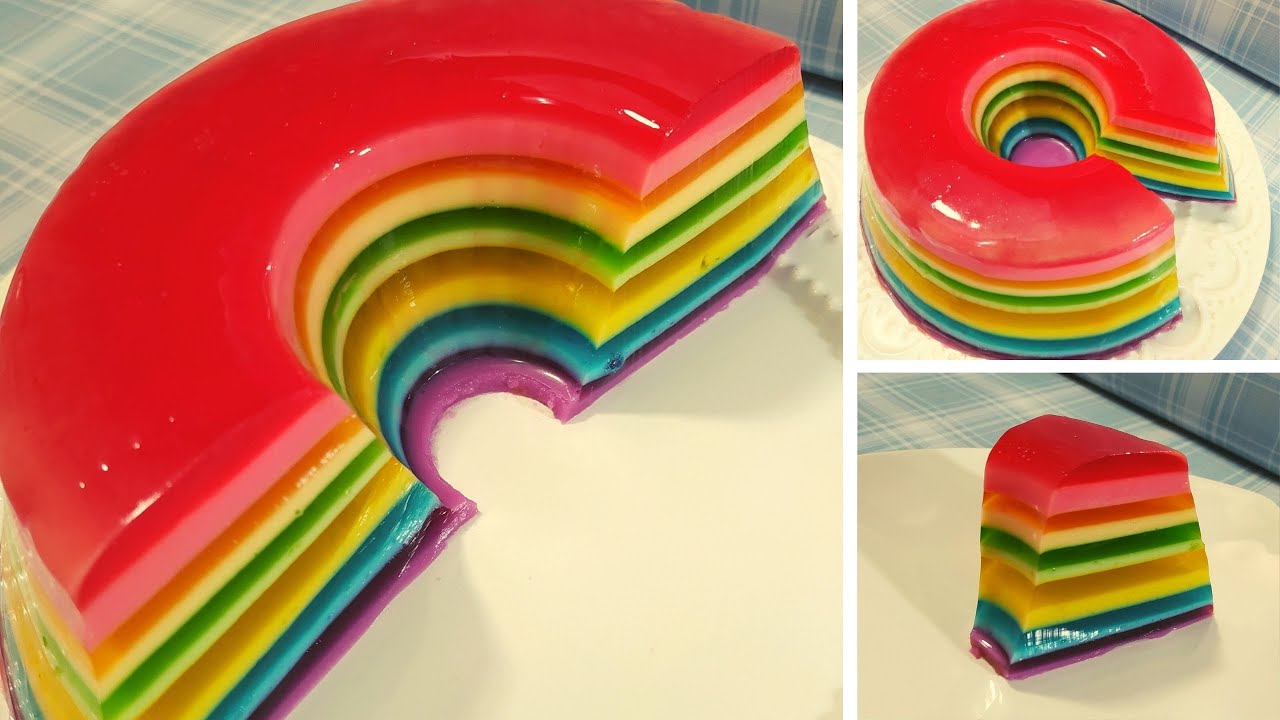 COMO FAZER GELATINA COLORIDA EM CAMADAS | ARCO-ÍRIS