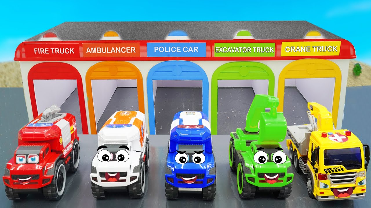 Car Garage Adventure | Funny Stories with Rescue Team | Dinky TV