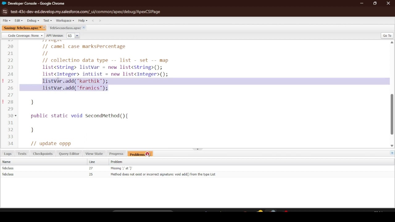 Apex - 3 Collection Data types